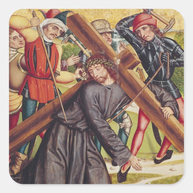 The Carrying of the Cross Square Sticker (Front)