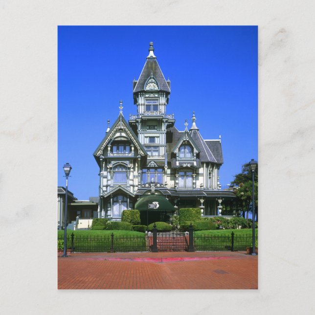 The Carson Mansion in Eureka, California Postcard (Front)