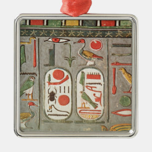 The cartouche of the king metal ornament