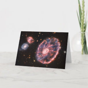 The Cartwheel Galaxy And Its Companion Galaxies. Card