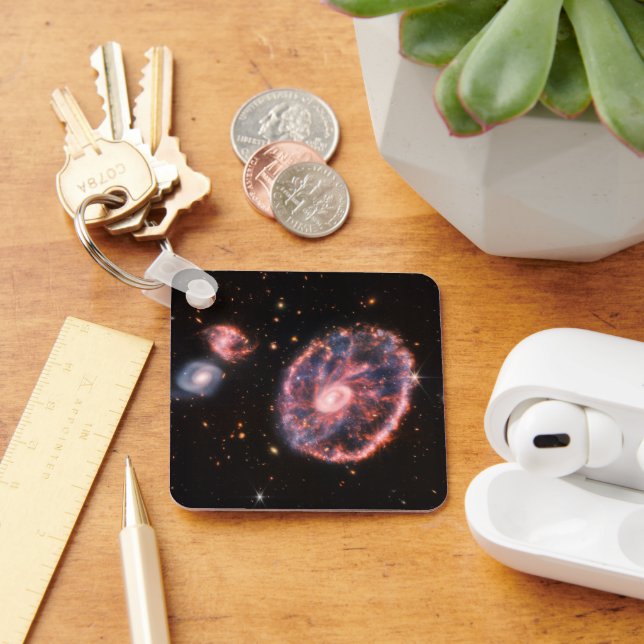 The Cartwheel Galaxy And Its Companion Galaxies. Keychain (Desk)