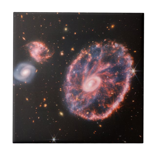 The Cartwheel Galaxy And Its Companion Galaxies. Tile (Front)