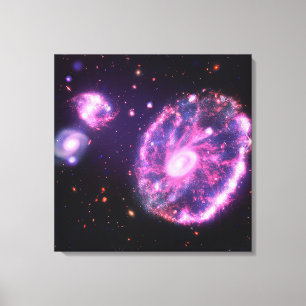 The Cartwheel Galaxy Hubble & JWST Canvas Print