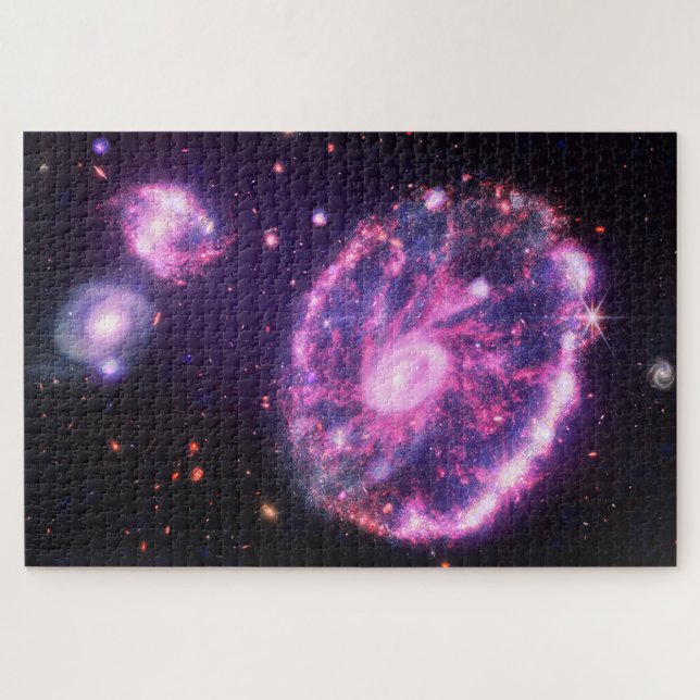The Cartwheel Galaxy | Hubble & JWST Jigsaw Puzzle (Horizontal)