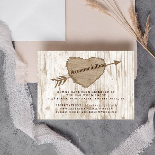 The Carved Heart Tree Wedding Collection Enclosure Card