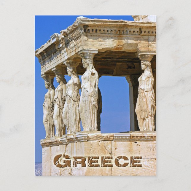 The Caryatid Porch of the Erechtheion in Athens Postcard (Front)
