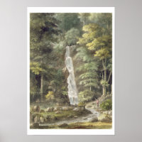 The Cascade Waterfall at Hestercombe Gardens (w/c