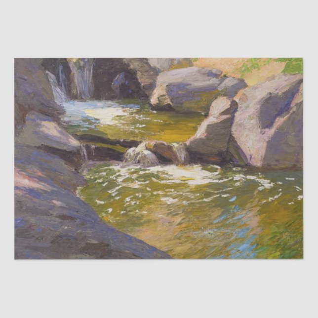 The Cascading Waterfall (by E.H. Potthast) Tissue Paper (Front)