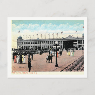 The Casino Boardwalk, Asbury Park, NJ Vintage Postcard
