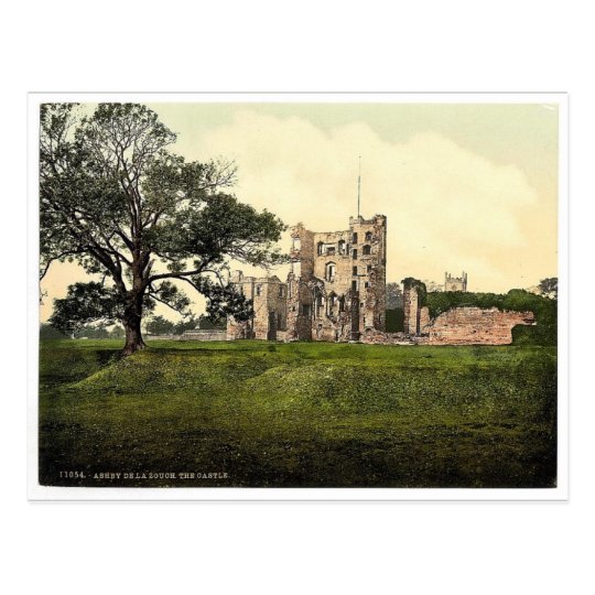The Castle, Ashby-de-la-Zouch, England vintage Pho Postcard