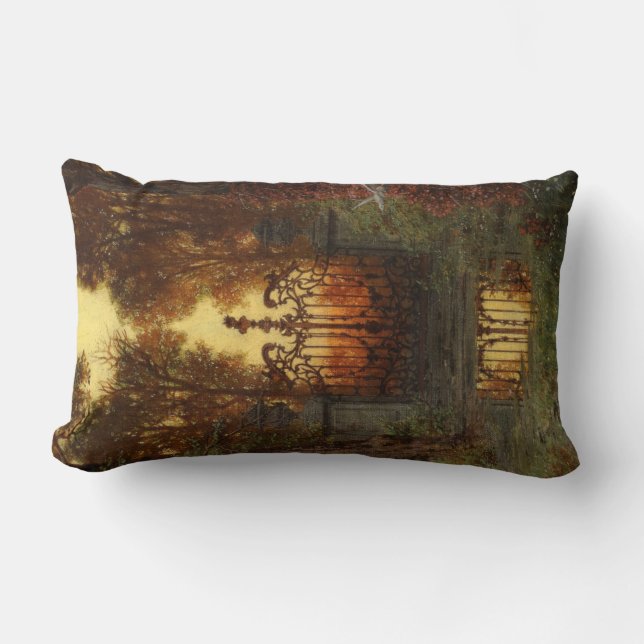 The Castle Gate (by Ferdinand Knab) Lumbar Pillow (Front)