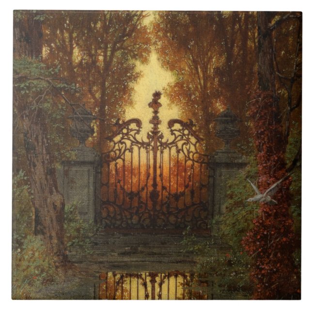 The Castle Gate (by Ferdinand Knab) Tile (Front)