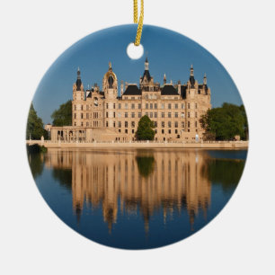 The castle in Schwerin in Germany Ceramic Ornament