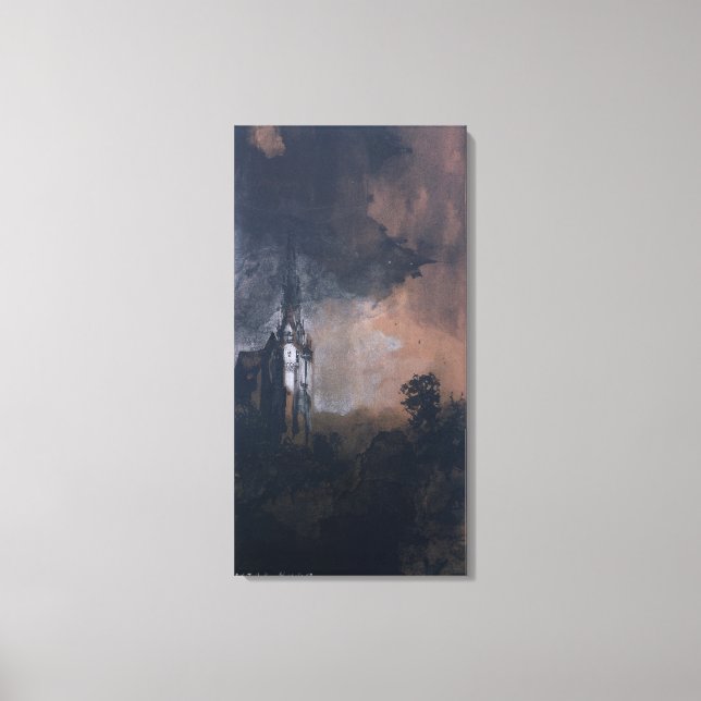 The Castle in the Moonlight Canvas Print (Front)