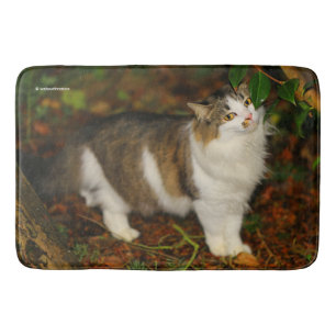 The Cat and the Camellia Bath Mat