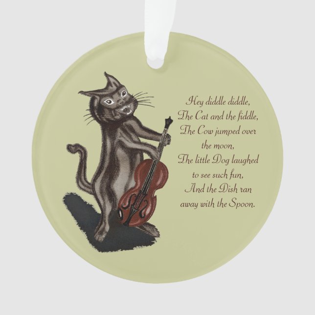 The Cat and the Fiddle Ornament (Front)