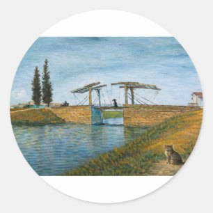 The Cat at Langlois Bridge Sticker