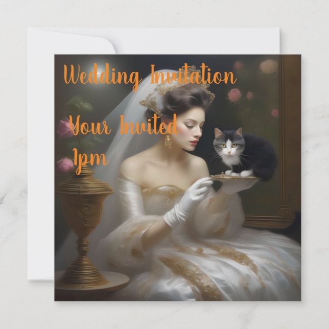 The Cat Bride Oil Paint, Invitation (Front)