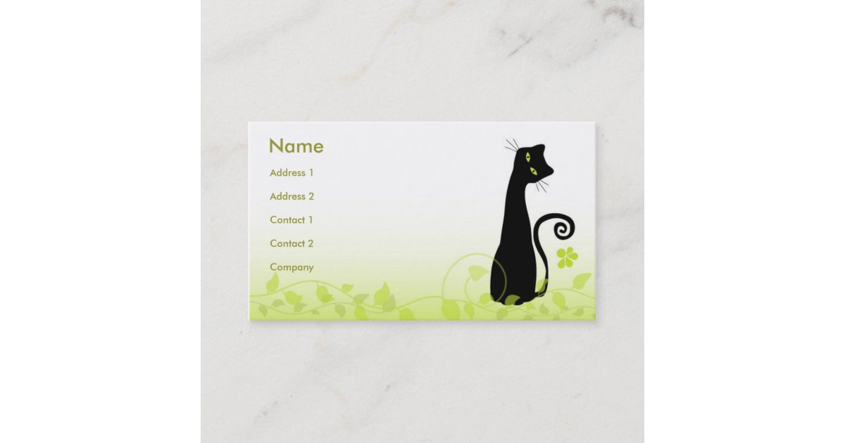 The Cat Business Card Zazzle