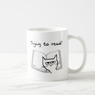 The Cat Challenges Book Lovers - Funny Cat Mug