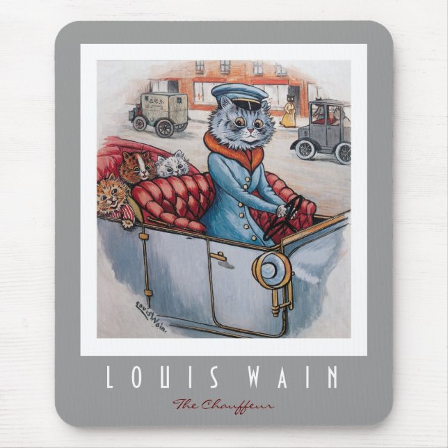 The Cat Chauffeur Mouse Pad (Front)