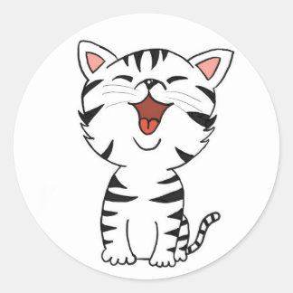 The cat classic round sticker