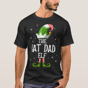 The Cat Dad Elf Family Matching Christmas T-Shirt
