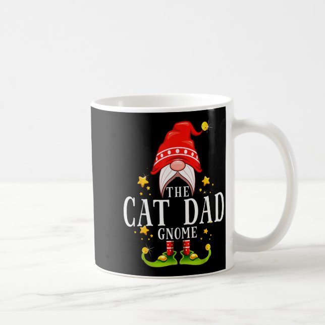 The Cat Dad Gnome Christmas Matching For Men Women Coffee Mug (Right)