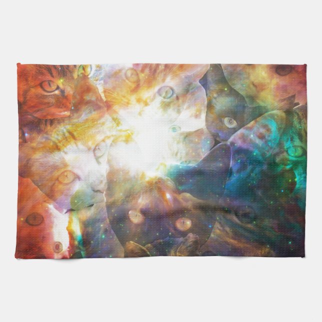 The Cat Galaxy Kitchen Towel (Horizontal)