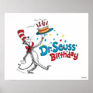 The Cat in the Hat   Dr. Seuss' Birthday Poster