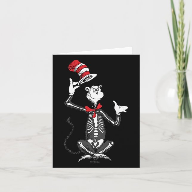 The Cat In The Hat Skeleton Hat’s Off Halloween Pr Card (Front)