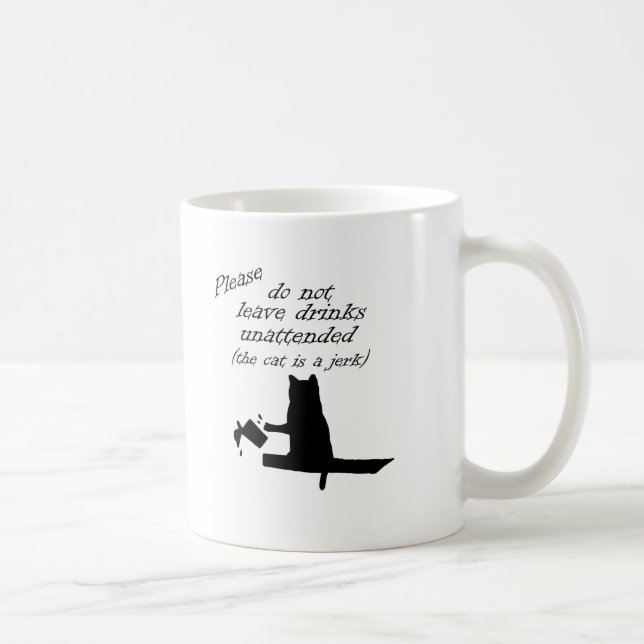 The Cat is a Jerk Coffee Mug (Right)