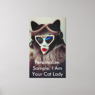 The Cat Lady (Customizable) Canvas Print
