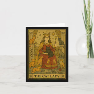 The Cat Lady Tarot Animal Lover Mom Mama Witchy Mo Card