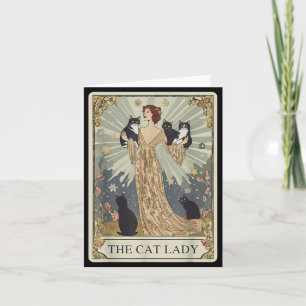 The Cat Lady Tarot Card Skeleton Cat Mom Cat Lover