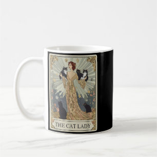 The Cat Lady Tarot Card Skeleton Cat Mom Cat Lover Coffee Mug