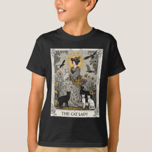 The Cat Lady Tarot Card Vintage Gothic Women Cat M T-Shirt