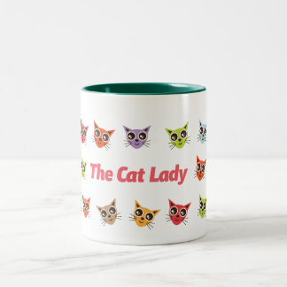 The Cat Lady Two-Tone Coffee Mug