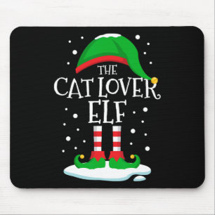 The Cat Lover Elf Christmas Family Matching Xmas D Mouse Pad