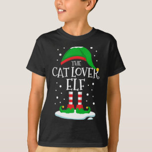 The Cat Lover Elf Christmas Family Matching Xmas D T-Shirt