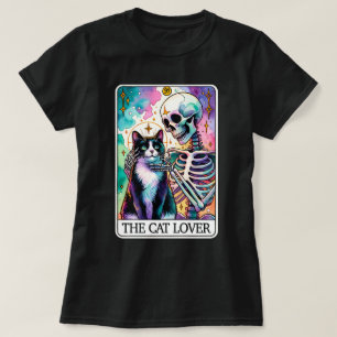 The Cat Lover Skeleton Tarot Card T-Shirt