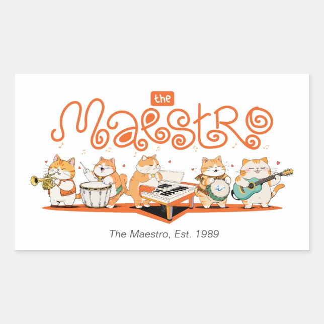 The Cat Maestro Sticker (Front)