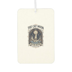 The Cat Moon Cat Tarot Card Major Arcana Vintage V Air Freshener