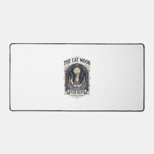 The Cat Moon Cat Tarot Card Major Arcana Vintage V Desk Mat