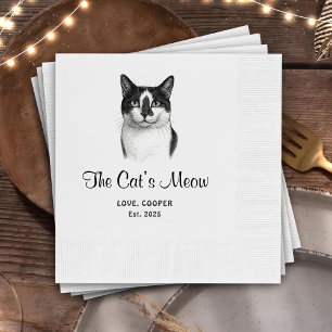 The Cat’s Meow Custom Pet Party Napkins