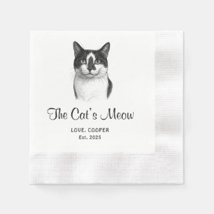 The Cat’s Meow Custom Pet Party Napkins
