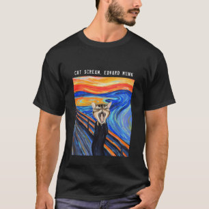 The cat scream, Edvard Munch. Memes Funny T-Shirt