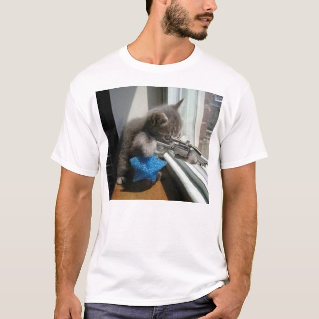 The cat sniper T-Shirt (Front)