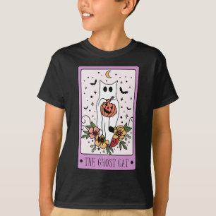 The Cat Tarot Card Ghost Halloween Pumpkin Cat Lov T-Shirt