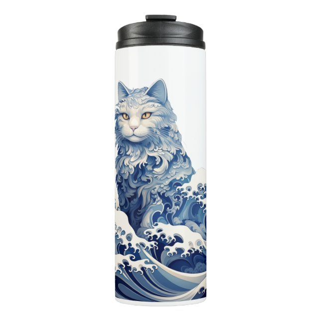 The Cat Wave Off Kanagawa Thermal Tumbler (Front)